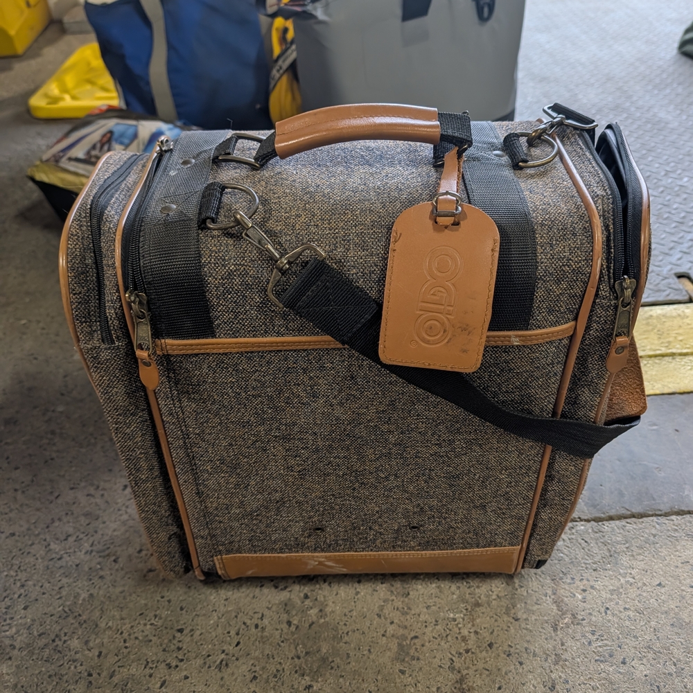 Stylish Gray and Tan Travel Bag
